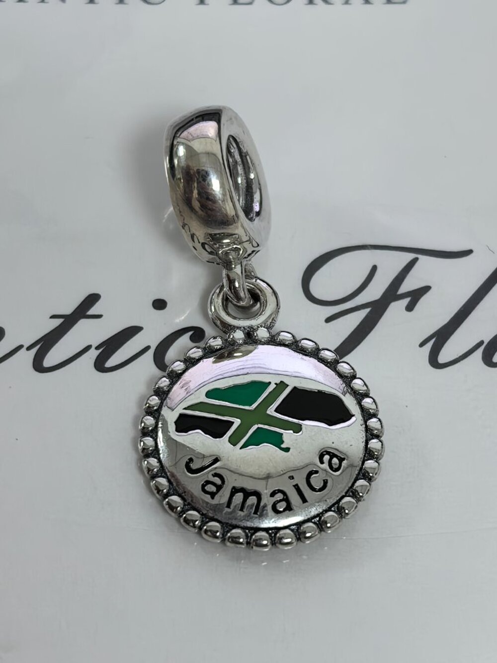 Pandora Jamaican Country map Charm, S925 Silver Jewelry Bracelets